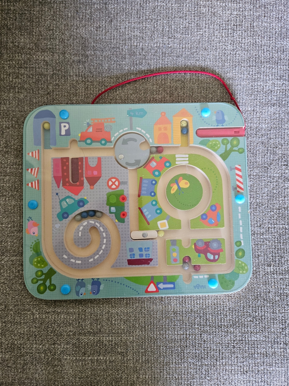 Wooden Kids Maze Activity Board - Magnetic Travel Play Panel